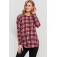 thumbnail image 1 of Plaid Boat Neck Maternity Knit Top, 1 of 3