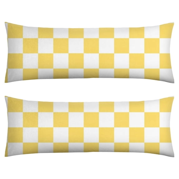 Plaid Body Pillow Cover - Soft & Breathable Fabric, Hidden Zipper, 20"x54", Buffalo Check & Vintage Plaid Print - Perfect Gift for Side Sleepers, Cabin Decor & Pregnancy Support