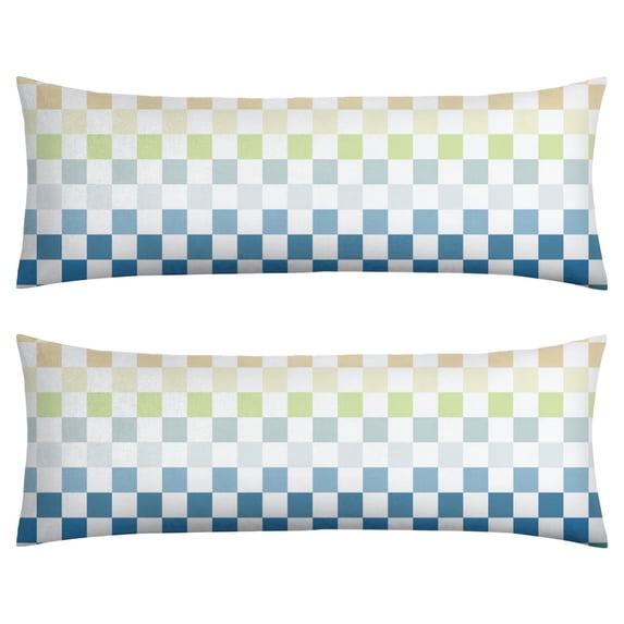 Plaid Body Pillow Cover - Soft & Breathable Fabric, Hidden Zipper, 20"x54", Buffalo Check & Vintage Plaid Print - Perfect Gift for Side Sleepers, Cabin Decor & Pregnancy Support