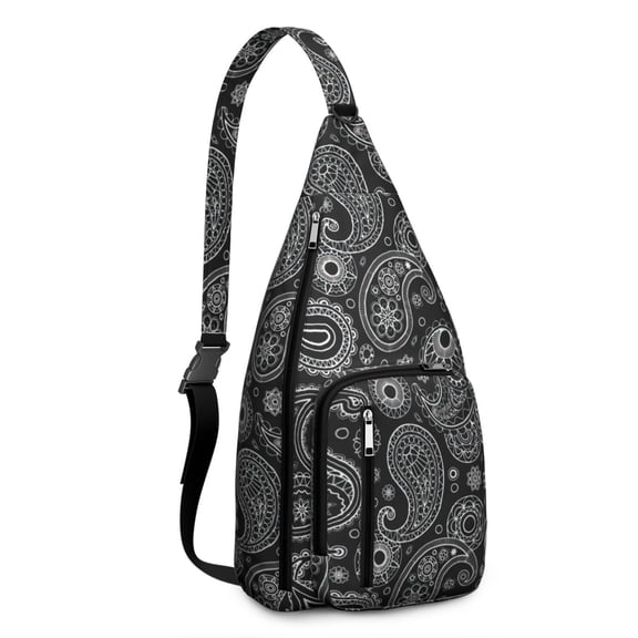 Plaid Bohemian Sling Backpack - Rustic Vintage Shoulder Bag, Lightweight Travel Pack