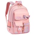 thumbnail image 1 of Plaid Bow Backpack, Multi Pocket Casual Daypack, Lightweight Travel Rucksack, Preppy Shoulder Bag, Waterproof Knapsack, Large Capacity Carryall for Daily Commute, Weekend Trip, Casual Use, 1 of 6