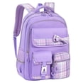 thumbnail image 1 of Plaid Bow Backpack, Multi Pocket Casual Daypack, Lightweight Travel Rucksack, Preppy Shoulder Bag, Waterproof Knapsack, Large Capacity Carryall for Daily Commute, Weekend Trip, Casual Use, 1 of 5