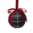 thumbnail image 1 of Plaid Bow Christmas Balls, 3.15 Inch Foam Hanging Ornaments for Holiday Tree Decoration & Festive Home Gift Accents, 1 of 3