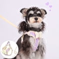 thumbnail image 1 of Plaid Breathable Pet Harness Set, Versatile Small Dog Harness For Small & Medium Cats And Dogs, 1 of 6