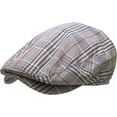 thumbnail image 1 of Plaid Cabbie Newsboy &amp; Ascot Ivy Hat Cap Plaid Solid Gatsby Golf NEW, 1 of 6