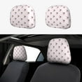 thumbnail image 1 of Plaid Cartoon Cute Bull Head Pink Headrest Cover for Cars, 2Pack Car Headrest Cover, Soft Elastic Auto Steelers Head Rest Covers Headrest Protector Universal Fit to All Car Truck SUV, 1 of 5