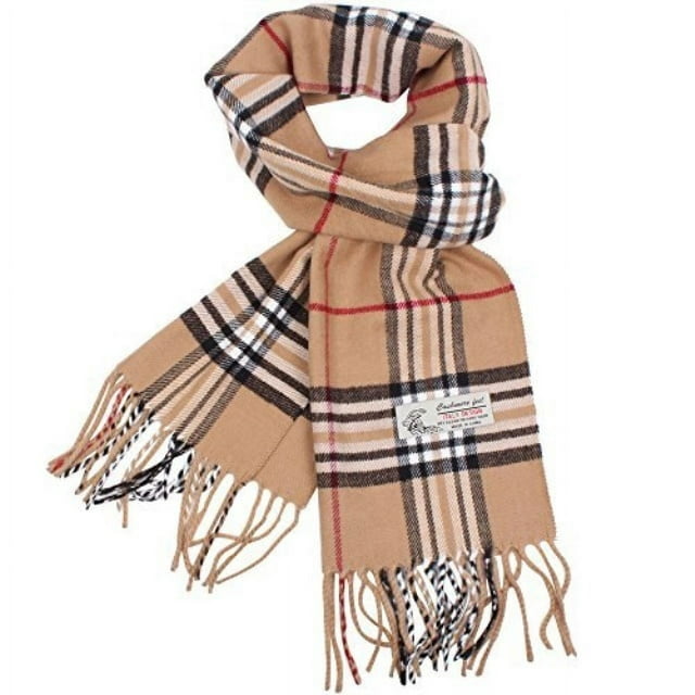 Plaid Cashmere Feel Classic Soft Luxurious Winter Scarf For Men Women ...