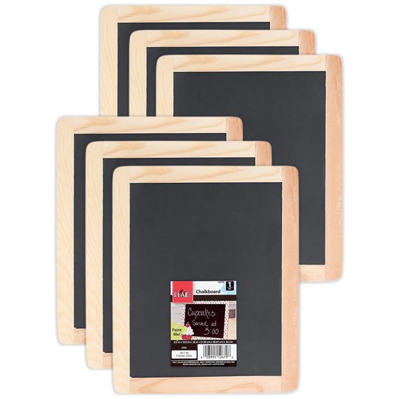 Plaid Chalkboard Wood Frame 6/Pack (PDE12679-6)