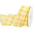 thumbnail image 1 of Plaid Check Ribbon, Wired Edge Gingham Ribbon for Gift Wrapping, DIY, Christmas Decoration and Bow Craft Orange / 1.5 Inch x 10 Yards, 1 of 6