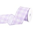 thumbnail image 1 of Plaid Check Ribbon, Wired Edge Gingham Ribbon for Gift Wrapping, DIY, Christmas Decoration and Bow Craft Lavender Purple / 2.5 Inch x 10 Yards, 1 of 6