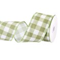 thumbnail image 1 of Plaid Check Ribbon, Wired Edge Gingham Ribbon for Gift Wrapping, DIY, Christmas Decoration and Bow Craft Olive Green / 2.5 Inch x 10 Yards, 1 of 6