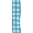 thumbnail image 1 of Plaid Check Wired Edge Ribbon - 10 Yards (Turquoise, White 1.5"), 1 of 3