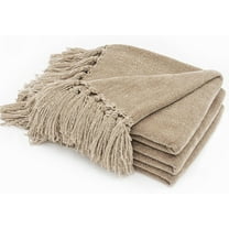 Plaid Chenille Throw Blanket for Couch, Super Soft Cozy Decorative Fall Throw Blanket with Tassels for Bed Sofa Gift, Lightweight Harvest Plaid Throw Blanket for Autumn 50”x60”