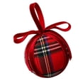 thumbnail image 1 of Plaid Christmas Ball Ornaments, Foam Hanging Baubles for Tree Wreath Garland Decor, 1 of 7
