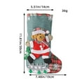 thumbnail image 1 of Plaid Christmas Stocking Personalized Family Holiday Decor With Bear Pattern For Fireplace Mantel Hanging Gift Bag, 1 of 5