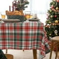 thumbnail image 1 of Plaid Christmas Tablecloth, Christmas Table Cloth Red Plaid Holiday Rectangular Tablecloth For Christmas Decor, Waterproof Wrinkle Free Red Plaid Christmas Tablecloth For Rectangle Tables 60 X 84, 1 of 1