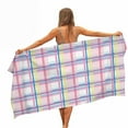 thumbnail image 1 of Plaid Circle Microfiber Beach Towel Portable Quick Fast Dry Outdoor Travel Camping Swim Blanket Thin Yoga Gym Mat for Women Men, 1 of 5