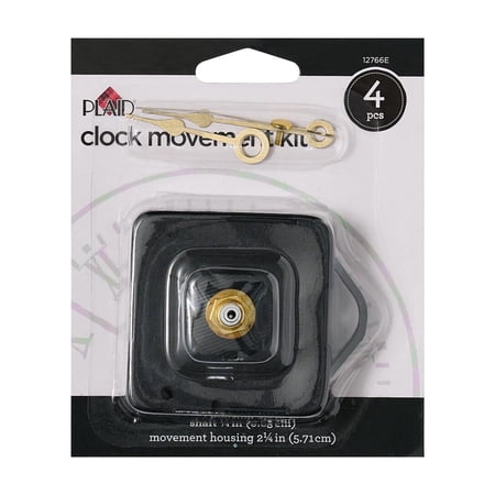 Plaid Clock Part Accessories, Clock Movement Kit, 4 Piece