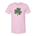 thumbnail image 1 of Plaid Clover, Clover Shirt, St. Patrick's Day Shirt, Distressed Clover, Green Shirt, Unisex Fit, Sublimated Design, Buffalo Plaid Clover, Lilac, XL, 1 of 1