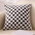 thumbnail image 1 of Plaid Country Style Plush Sofa Pillow Cover Home Decor Cushion Case 45x45cm Decorative Throw Pillow Cover for Living Room, 1 of 5