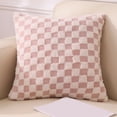 thumbnail image 1 of Plaid Country Style Plush Sofa Pillow Cover Home Decor Cushion Case 45x45cm Decorative Throw Pillow Cover for Living Room, 1 of 5
