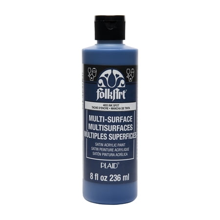 FolkArt Multi-Surface Acrylic Craft Paint, Satin Finish, Ink Spot, 8 fl oz