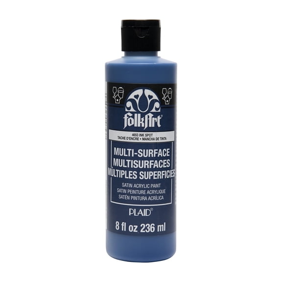 FolkArt Multi-Surface Acrylic Craft Paint, Satin Finish, Ink Spot, 8 fl oz