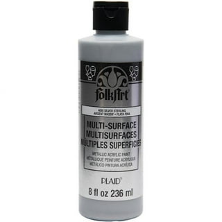 FolkArt Metallic Acrylic Craft Paint, Metallic Finish, Silver