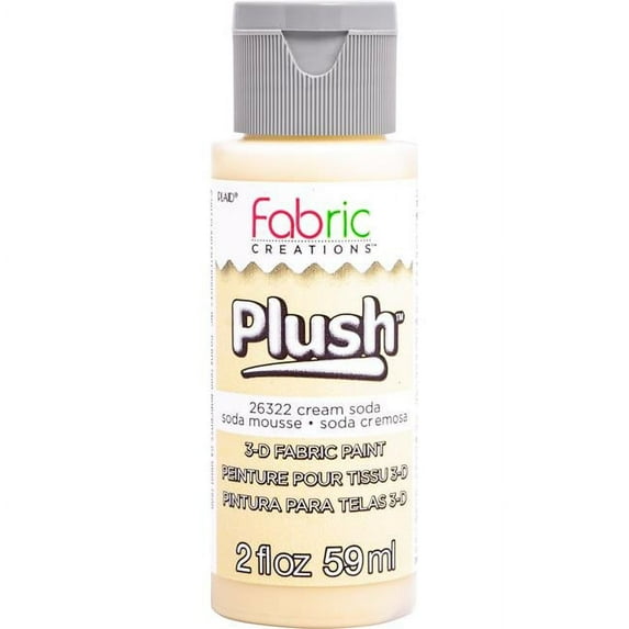 Plaid Fabric Creations Plush 3-D Fabric Paint - Cream Soda, 2 oz