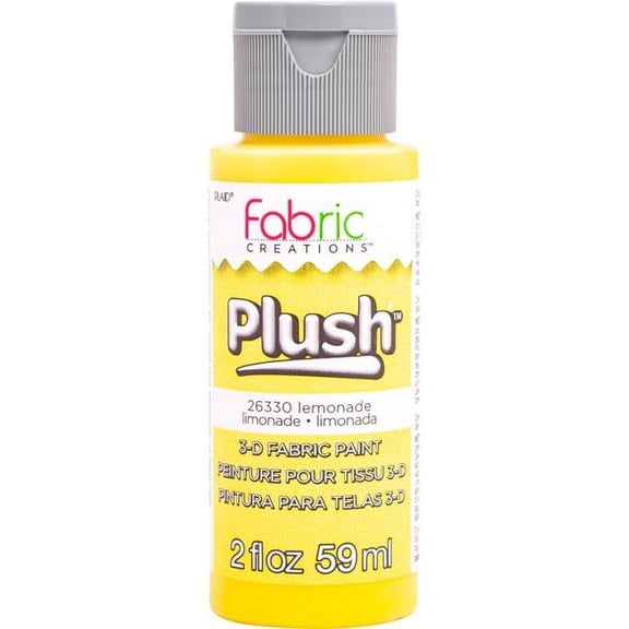Plaid Fabric Creations Plush 3-D Fabric Paint - Lemonade, 2 oz
