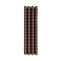 Plaid Curtains Scottish Tartan Striped Xmas Decorative Window Curtain, 1 Panel Grommet Drapes for Kitchen Living Room, 52 x 72in