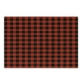 thumbnail image 1 of Plaid Cutting Board, Lumberjack Fashion Buffalo Checks Pattern Retro Style Grid Composition, Decorative Tempered Glass Cutting and Serving Board, Small Size, Orange Black, by Ambesonne, 1 of 1