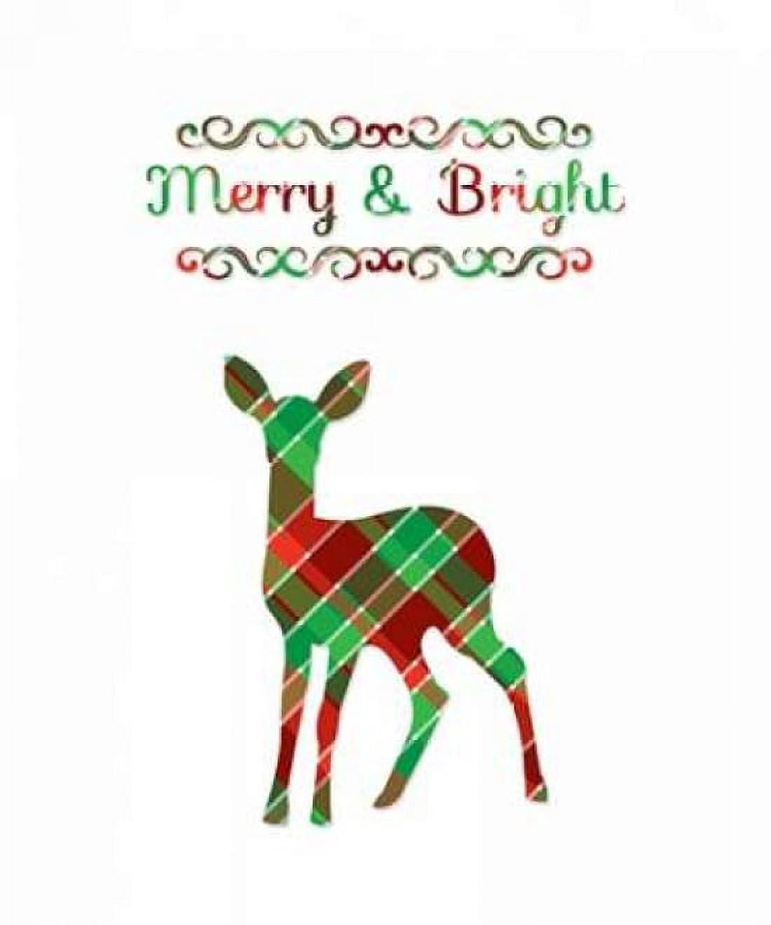Plaid Deer Merry and Bright Canvas Art - Tara Moss (20 x 24)