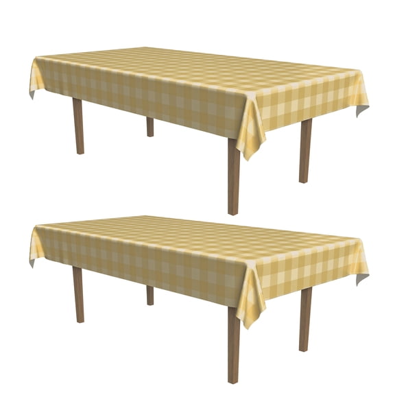 Plaid table cover, 54" x 108", (2/Pkg)