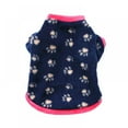 thumbnail image 1 of Plaid Dog Vest Winter Coat Warm Dog Apparel for Cold Weather Dog Jacket for Small Medium Dogs(Black Paw Print,S), 1 of 11