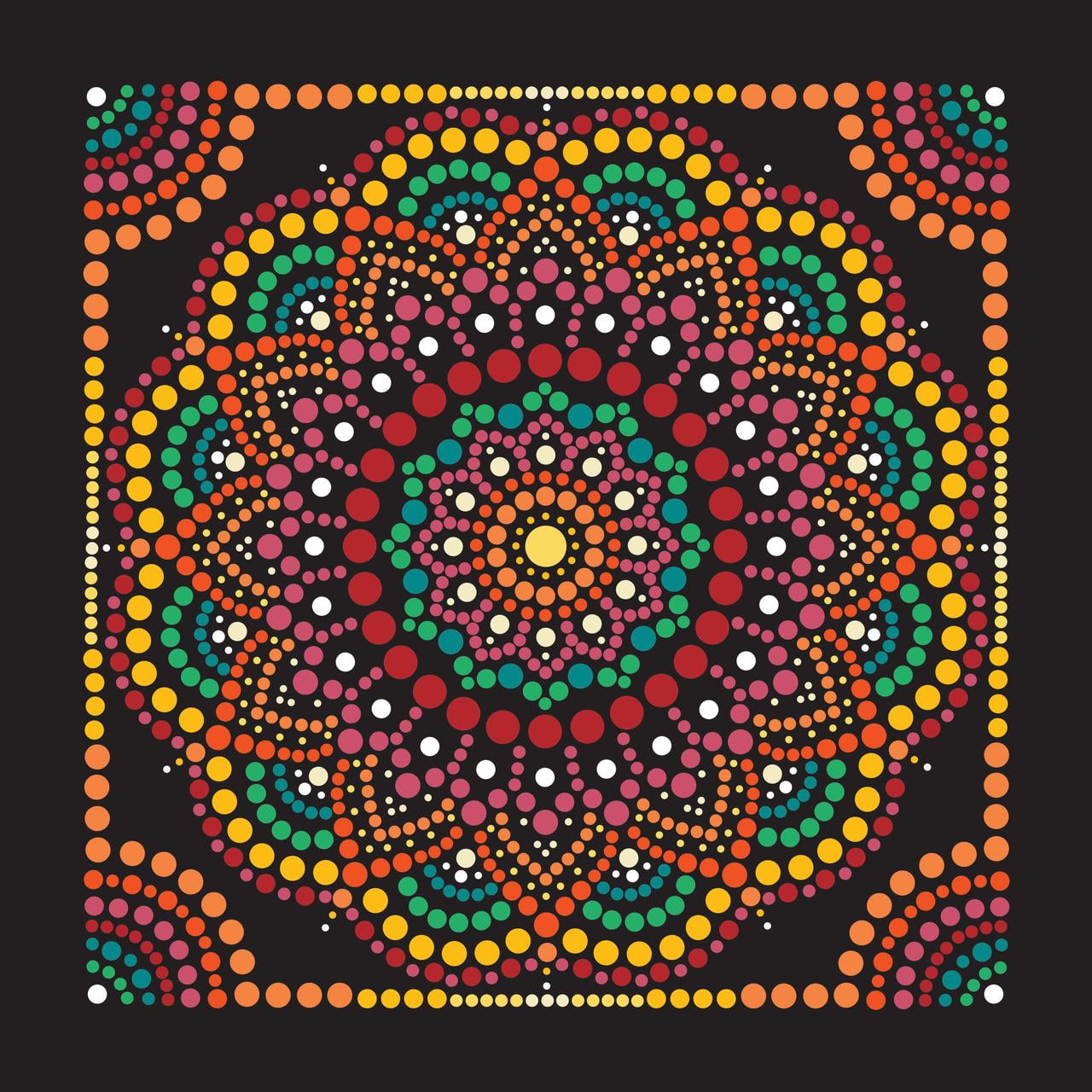 Colorful Mandala Paint By Numbers - Numeral Paint Kit