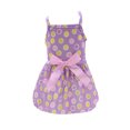 thumbnail image 1 of Plaid Dots Pet Dress Bowknot Decor, Square Collar - Summer Kitty Clothes for Home Wear, 1 of 8