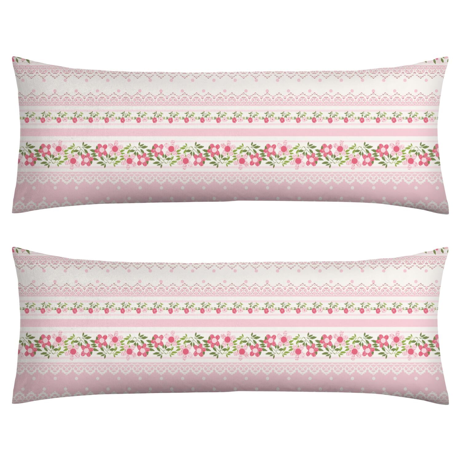 Plaid Earthy Body Pillow Cover 20x54 - Rustic Style Long Pillow Case with Invisible Zipper - Nordic & Aesthetic Design - Machine Washable Full Body Support