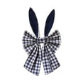 thumbnail image 1 of Plaid Easter Bows for Wreaths - Rustic Velvet Decorative Bunny Bow with Ears, Holiday Fabric Topper for Front Door, Wall, Window, DIY Spring & Party Decor, 1 of 5