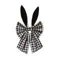 thumbnail image 1 of Plaid Easter Bows for Wreaths - Rustic Velvet Decorative Bunny Bow with Ears, Holiday Fabric Topper for Front Door, Wall, Window, DIY Spring & Party Decor, 1 of 5