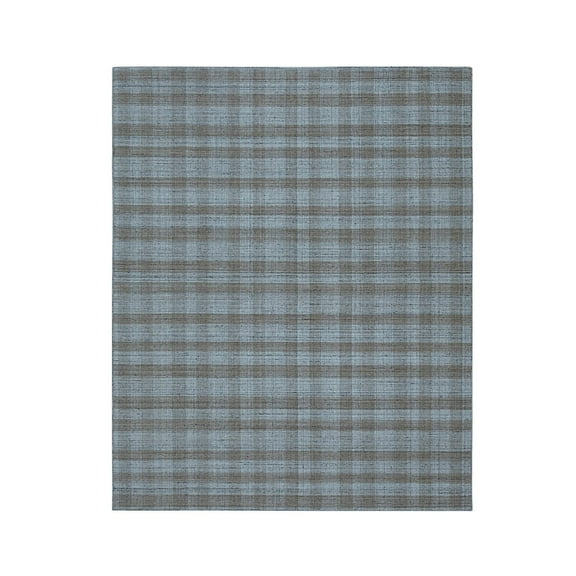 Plaid Elegance Hand-Woven Wool Rug