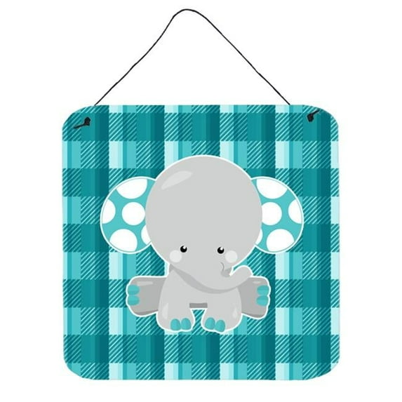 Plaid Elephant Wall or Door Hanging Prints