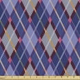 thumbnail image 1 of Ambesonne Plaid Fabric by the Yard Upholstery, Rhombic Tartan Retro, 2 Yards, Multicolor, 1 of 4