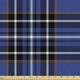 thumbnail image 1 of Ambesonne Plaid Fabric by the Yard Upholstery, Ornate Vivid Scottish, 5 Yards, Multicolor, 1 of 4