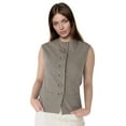thumbnail image 1 of Plaid Fitted Crew Neck Waistcoat, 1 of 6