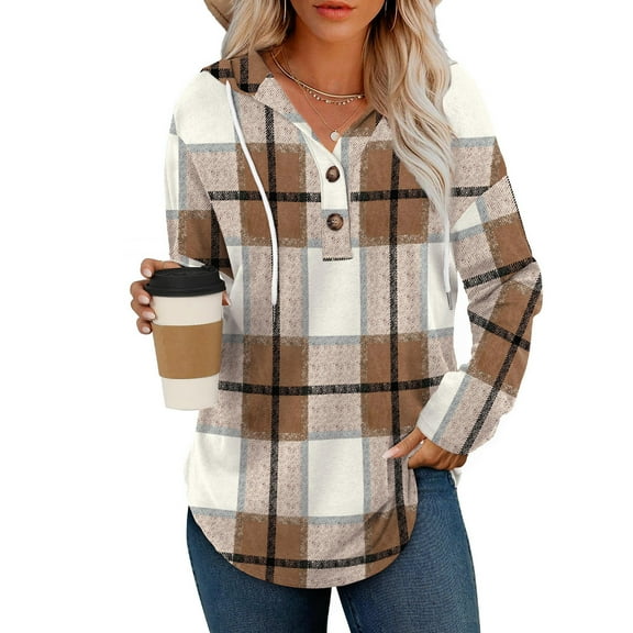Plaid Flannel Shirts for Women Buffalo Plaid Shirts Oversized Long Sleeve Casual Button Down Blouse Tops