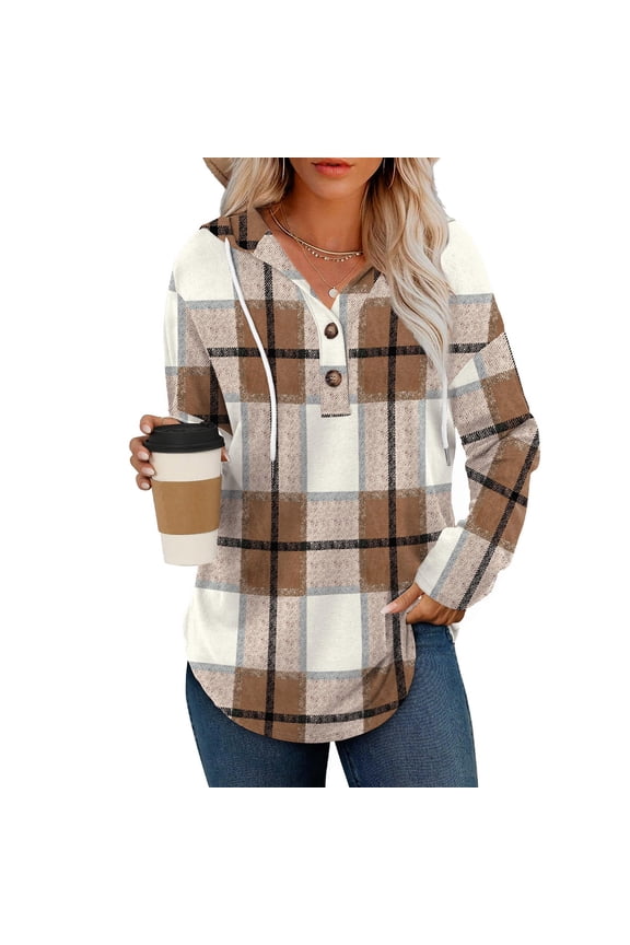 Plaid Flannel Shirts for Women Buffalo Plaid Shirts Oversized Long Sleeve Casual Button Down Blouse Tops