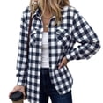 thumbnail image 1 of Plaid Flannel Shirts for Women Long Sleeve Button Down Shirt, S, 1 of 7