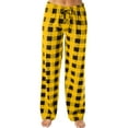 thumbnail image 1 of Plaid Fluffy Pajama Pants 2025 Winter Warm Soft Fuzzy Flannel Fleece Pj Bottoms Yellow XXL, 1 of 3