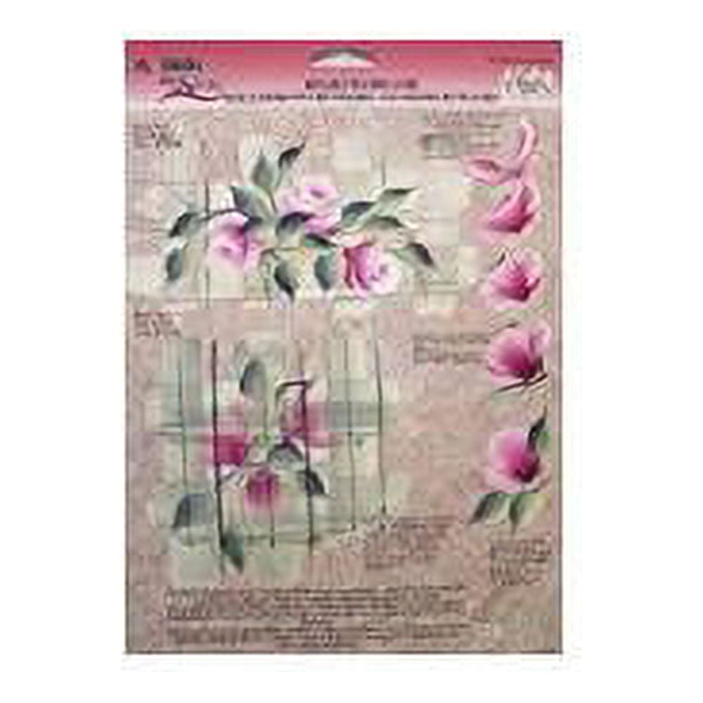 Plaid Folk Art One Stroke Reusable Painting Teaching Guide (Reverse